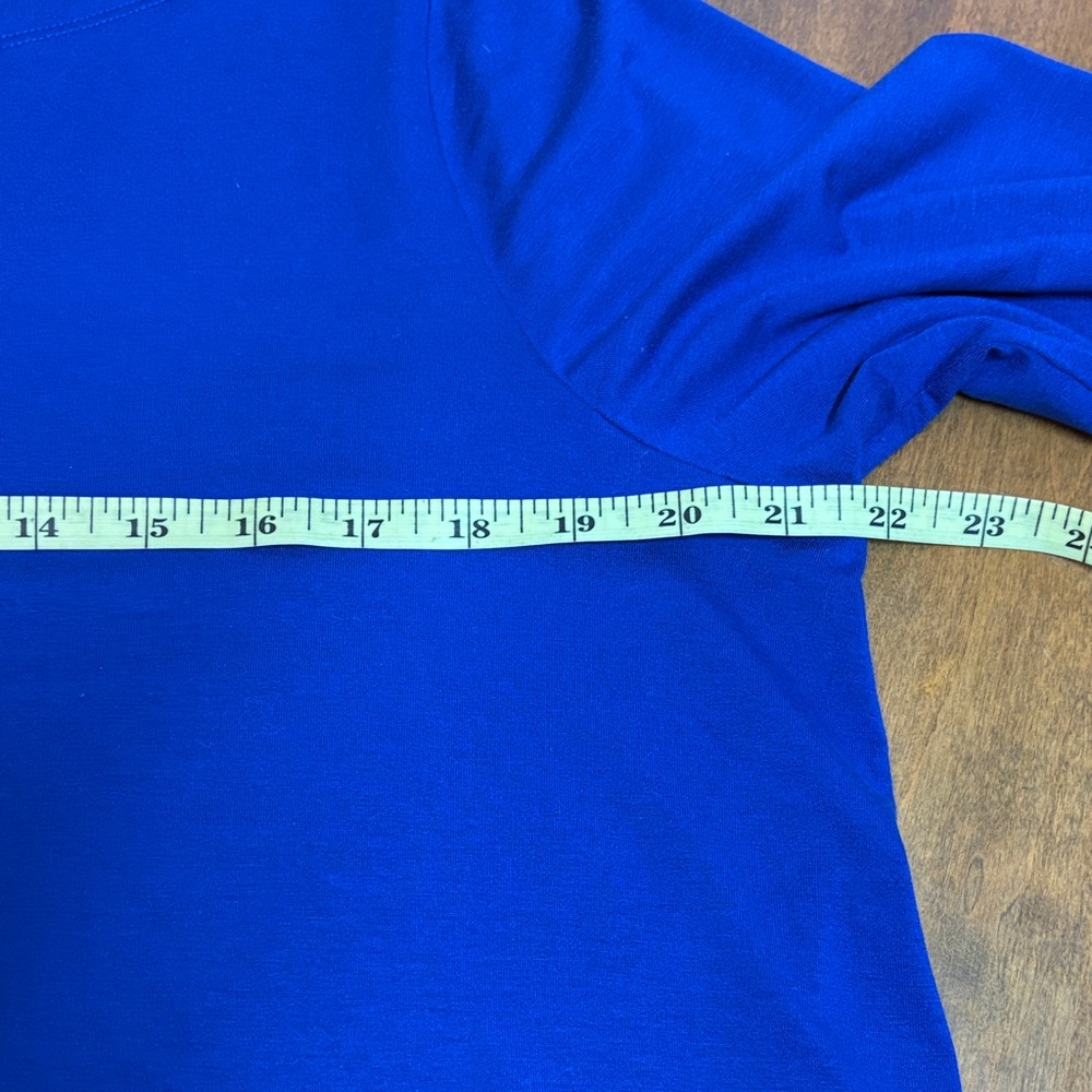 Eileen Fisher Cobalt Blue Long Sleeve Tunic, L - Picture 4 of 9